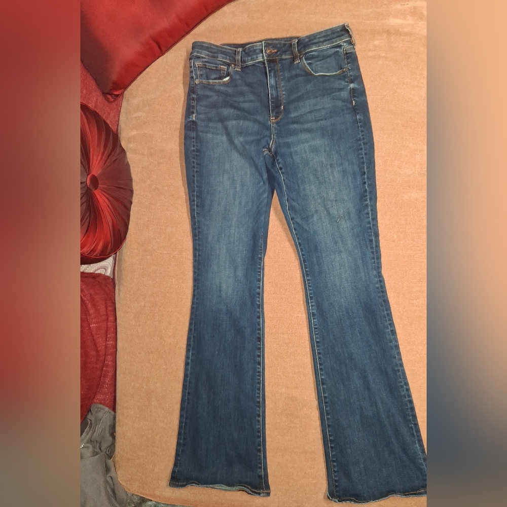 American Eagle Outfitters Women's Blue Flare Jeans